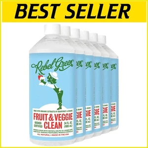 Natural 34 oz Produce Cleaner with No Aftertaste - 6-Pack for Convenience - Picture 1 of 11
