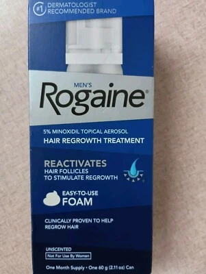 Espuma Rogaine para hombre suministro para 1 mes - ENVÍO INTERNACIONAL - ¡Vence en 2026!! Foto 1 de 4