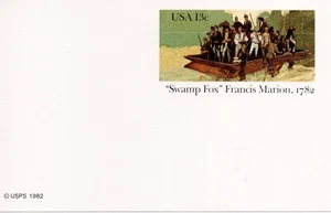 U.S. Scott # UX94 1982 13c Swamp Fox' Francis Marion Postal Card Unused - Picture 1 of 2