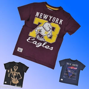 Jungen Next Brasilien New York Skelett Gitarre T-Shirt Oberteil Alter 3-13 Jahre - Bild 1 von 4