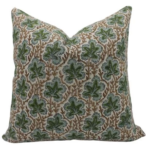 Handmade Decorative Block Print 20X20 Pure Linen Throw Pillowcase Cushion Cov... - Picture 1 of 6