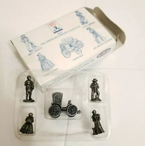 Set 5 Figurine The Americana Collection Liberty Falls Diligenza Peltro - Foto 1 di 8