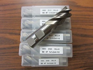 10pcs 1" 4 Flute S/E Premium M2 HSS end mills,center-cutting#1009I-New - Picture 1 of 3