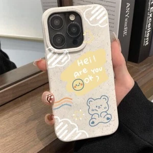 Bear Smiley Phone Case Cover For Apple iPhone 16 15 Pro Max 14 13 12 11 8 XR XS - Zdjęcie 1 z 8