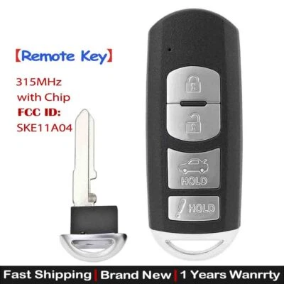 Nueva llave transmisora FOB remota inteligente para MAZDA MX-5 MIATA CX-7 CX-9 2010-2015 Foto 1 de 4