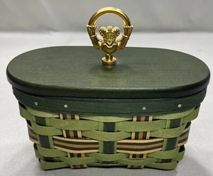 🧺 RAR Longaberger Korb Claddagh Knopf St. Patrick Irish Traditions 🍀 Grün - Bild 1 von 17