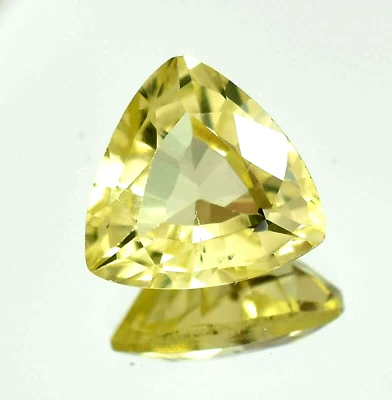 Flawless7.40Ct Natural Montana Yellow Sapphire Certified Trillion Loose Gemstone - Image 1 of 4