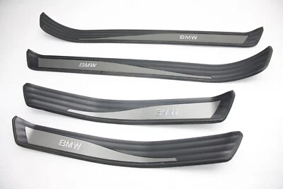 2006-2010 BMW 530i 525i 545i 535i 550i FRONT REAR DOOR SILL SCUFF PLATE SET #63D - Image 1 of 4