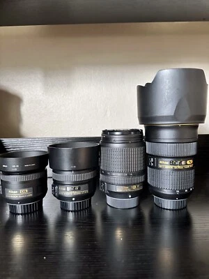 Nikon Nikkor AF-S Lens Set - 35MM, 50MM, 24-70MM, 18-140MM - Image 1 of 4