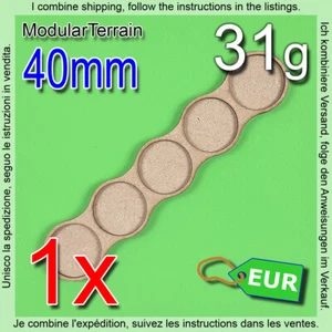 1x Movement Tray 1x5 5x1 40mm Round Bases Warhammer 40k Age Of Sigmar Apocalypse - Imagen 1 de 9