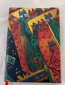LAUREL BURCH EMBOSSED LINED JOURNAL NOTEBOOK VIBRANT METALLIC PRINT CATS - Picture 1 of 8