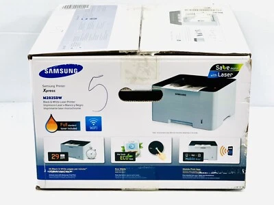 Samsung Xpress M2825DW Workgroup Laser Printer 4483 page count W box Cd Cables - Image 1 of 4