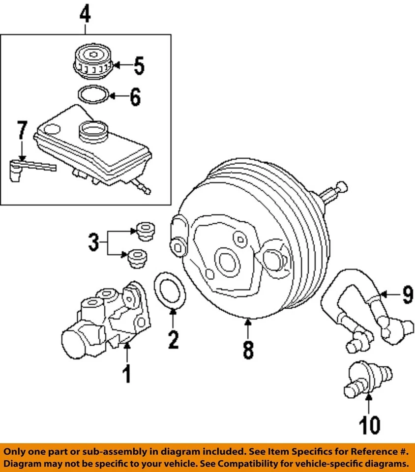 Junta de cilindro maestro de freno Quattro AUDI OEM 05-11 A6 4D0611243 Foto 1 de 1
