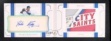 2019 Panini National Treasures Patch Booklets City 1/5 Pedro Martinez Auto HOF