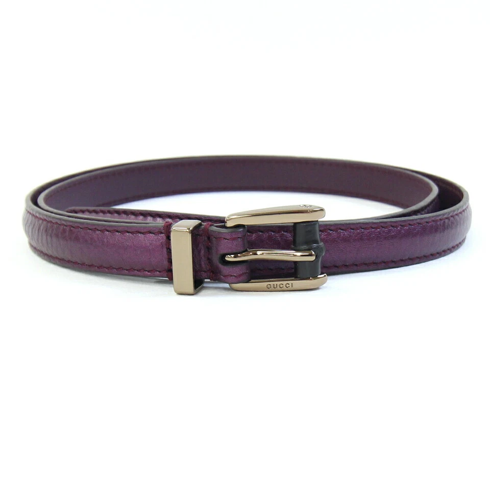 Cinturón Gucci Bambú 339065 Cuero Púrpura Usado Moda Ropa Logo Para Mujer Foto 1 de 4
