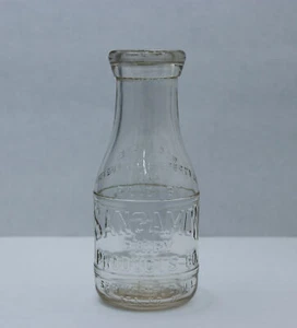 Vintage CLEAN SANGAMON DAIRY PRODUCTS Embossed Milk Bottle 1 Pt. Springfield IL - Bild 1 von 6