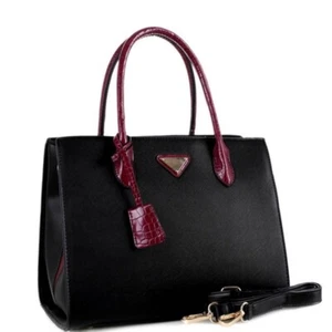 NUEVO NUEVO CON ETIQUETAS ALYSSA 2 Tonos Plomo Seguro Vegano Cartera Bolso de Mano 12.5 x 9.5 Negro - Imagen 1 de 9
