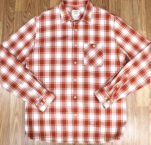 BROOKS BROTHERS ROTES FLEECEHEMD NORMALE PASSFORM 100 % BAUMWOLLE KARIERT Gr. LARGE, L - Bild 1 von 4