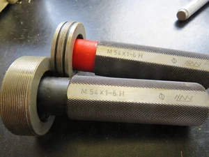 2 x Gewinde Lehrdorn M 54 x 1 - 6H Feingewinde Gewindelehrdorn LMW NEU #LB7-3# - Bild 1 von 3