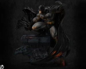 STATUA PREMIUM CUSTOM - DC -BATMAN IN BLACK SUITE - ALPHA3 -LIMITED 80 PCS - Foto 1 di 23