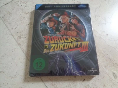 BACK TO THE FUTURE PART 3 III Blu-Ray SteelBook Steven Spielberg Michael J Fox  - Image 1 of 3