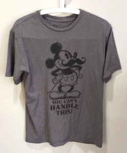 Disney Store Mickey Mouse You Can't Handle This Mustache Gray T Shirt Small - Picture 1 of 8