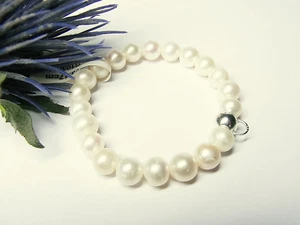 PZ GIOIELLO BRACCIALE ACQUA DOLCE PERLA collezione charms NUOVO bianco argento - Foto 1 di 1