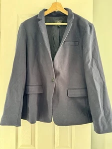 J Crew Regent Blazer Gr. 18 dunkelblau Stretch Karriere Academia klassisch minimalistisch - Bild 1 von 10