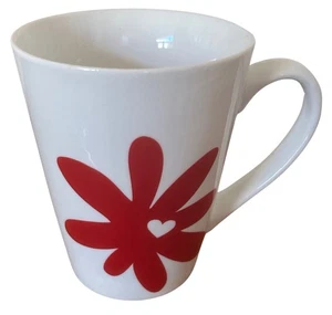 Starbucks Coffee Mug Cup Red White Flowers Heart 13 ounce 2014 - Picture 1 of 6