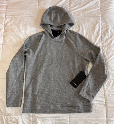 New Lululemon Textured Double-Knit Cotton Hoodie Size Small Heathered Black - Image 1 of 4