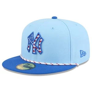 Men's New Era Light Blue/Blue New York Yankees 2025 Fourth of July 59FIFTY - Picture 1 of 5