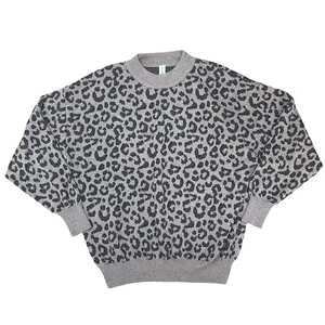 Varley Women’s Leopard Print Pullover Sweater Tan Wool Viscose Sz Small EUC - Picture 1 of 4