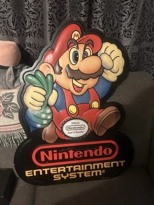 Letrero colgante de nabo Super Mario Bros 2 doble cara Nintendo NES STORE DISPLAY Foto 1 de 4