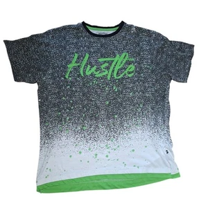 Encrypted Mens Hustle Tee Shirt Short Sleeve Casual Black Green White 5X - Picture 1 of 8
