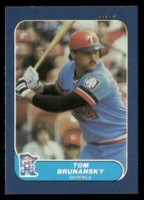 Tom Brunansky 1986 Fleer Classic Miniatures #83 Minnesota Twins - Image 1 of 2