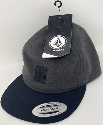 NWT Volcom Trip Fleece Adjustable Baseball Cap O/S Black/Dark Gray Men's Hat - Image 1 of 4