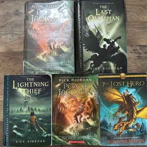 LOT OF 5- Percy Jackson and The Olympians Books & More By Rick Riordan SC/HC - Picture 1 of 11