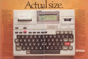 Epson HX-20 Original 1982 Print Ad Vintage Portable Computer 16K RAM - Picture 1 of 1