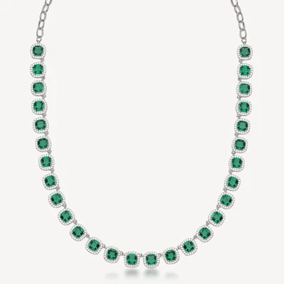 Brosway COLLANA GIROCOLLO Fancy -  in argento e zirconi verdi  FLG138 - Immagine 1 di 2