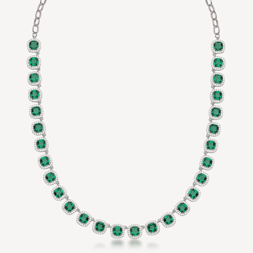 Brosway COLLANA GIROCOLLO Fancy -  in argento e zirconi verdi  FLG138 - Immagine 1 di 2