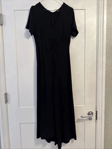 Me+Em Black Jersey Summer Maxi Dress Size 12 Excellent Condition - Picture 1 of 7