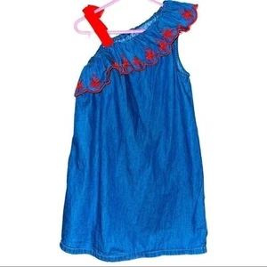 Crown & Ivy Denim Ruffle Dress - Picture 1 of 6