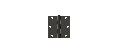 DELTANA 3-1/2" x 3-1/2" Square Hinge, Ball Bearing in Oil-rubbed Bronze