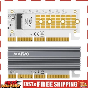 NVME SSD Adapter M Key Interface Riser Card Support M.2 NVME SSD 2230/42/60/80 ~ - Afbeelding 1 van 14