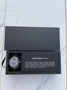Boîtier Withings ScanWatch Nova 42 mm neuf - acier inoxydable, cadran noir NEUF - Photo 1 sur 6