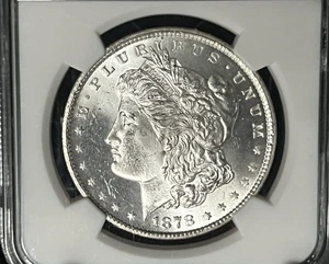 1878-CC MORGAN SILVER DOLLAR NGC MS63 $1 UNCIRCULATED LUSTEROUS! - Picture 1 of 5