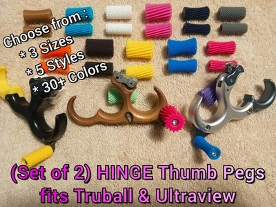 * (Set of 2) HINGE Thumb Button Knobs * Fits Truball Ultraview Releases - Pegs - Image 1 of 4