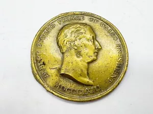 VINTAGE PRINCE ALBERT EDWARD BRASS MEDAL MID-19TH CENTURY COLLECTIBLE - Picture 1 of 5