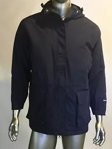 Vintage Women’s Woolrich Nylon Rain Jacket/Windbreaker with hood, side XL, Blue - Picture 1 of 8
