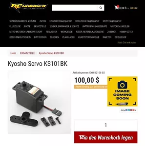 Kyosho Servo KS 101 BK RC-MODELLBAU AUTOs (Für Sammler & Kenner) GEBRAUCHT - Bild 1 von 1